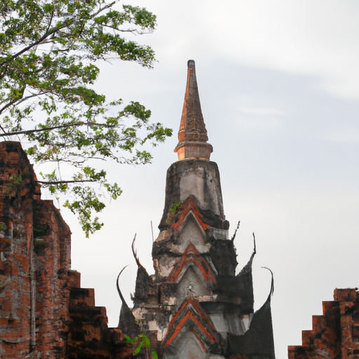 מקדש עתיק המתאר את ההיסטוריה העשירה של תאילנד